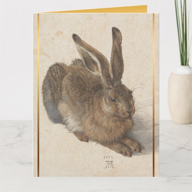 Young Hare Dûrer Christmas Birthday Big Greeting C Card (Front)