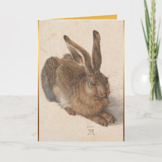 Young Hare Dürer Christmas Birthday Greeting Card