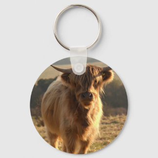 Young Highland Cow Keychain