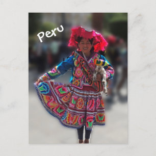 Young Inka Girl in Arequipa Peru Postcard