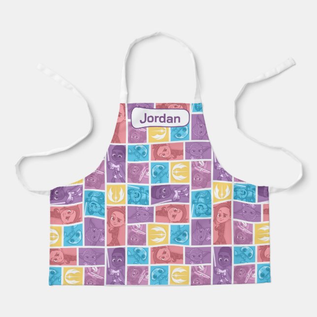 Young Jedi Adventures Color Block Pattern Apron (Front)