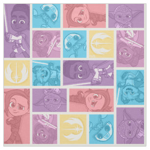 Young Jedi Adventures Colour Block Pattern Fabric