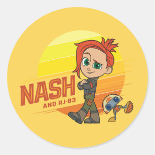 Young Jedi Adventures Nash & RJ-83 Classic Round Sticker