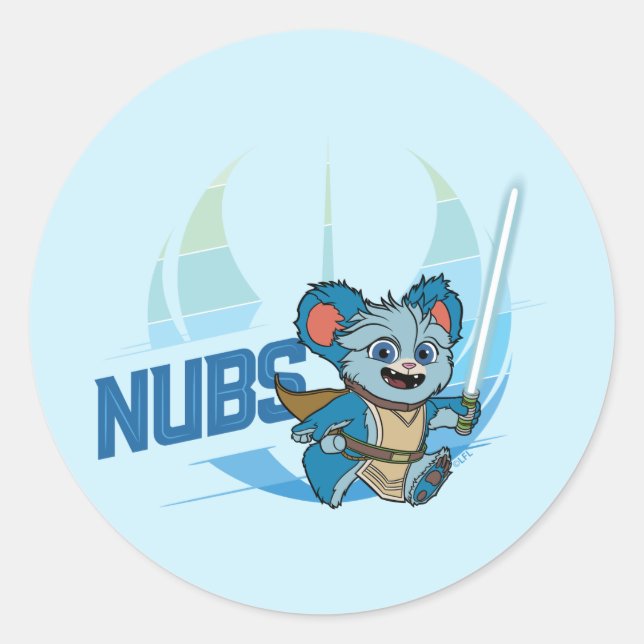 Young Jedi Adventures Nubs Classic Round Sticker (Front)