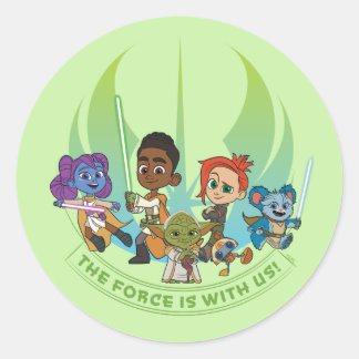 Young Jedi Adventures - The Force Is With Us Classic Round Sticker