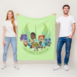 Young Jedi Adventures - The Force Is With Us Fleece Blanket