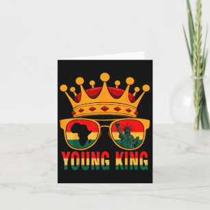 Young King Juneteenth Black African American Sungl Card