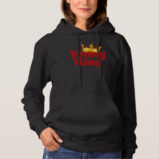 Young King Powerful Crown Birthday And Power Retro Hoodie