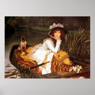Young Lady In A Boat ~ James Tissot ~ Fine Art Poster