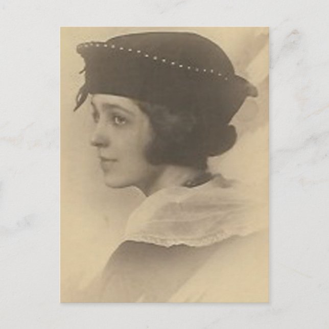 young lady post card (Front)