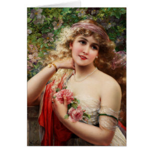 Young Lady With Roses