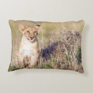 Young lion decorative pillow