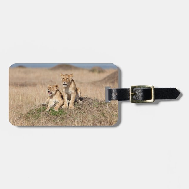 Young lions luggage tag (Front Horizontal)