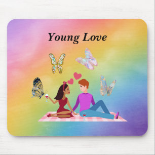 Young Love Mouse Pad with Couple