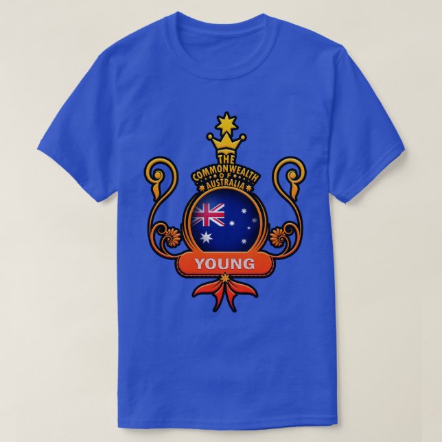 Young lovers Flag of Australia T-Shirt (Design Front)