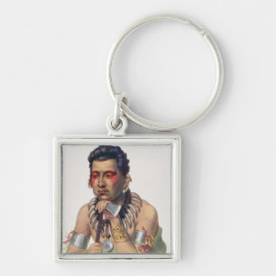 Young Ma-Has-Ka, Chief of the Iowas Keychain