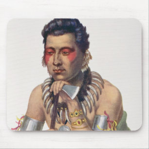 Young Ma-Has-Ka, Chief of the Iowas Mouse Pad