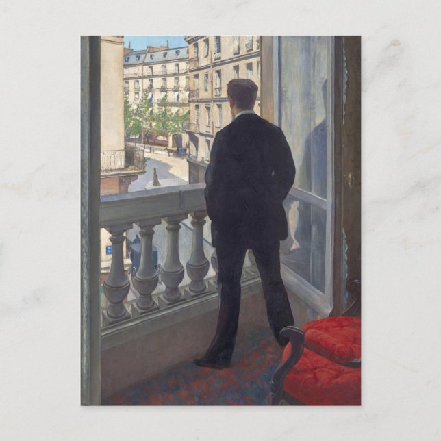 Young Man at His Window by Gustave Caillebotte Postcard (Front)