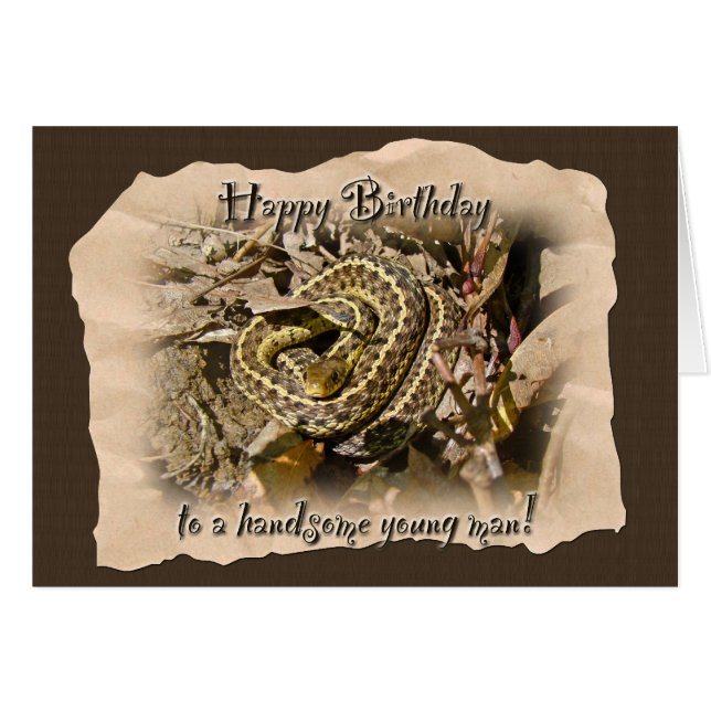 Young Man Birthday - Eastern Garter Snake (Front Horizontal)