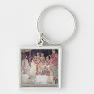 Young Man Greeted by Seven Liberal Arts Keychain