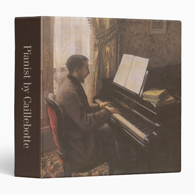 Young Man Playing the Piano by Gustave Caillebotte Binder (Front/Spine)