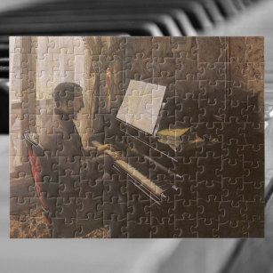 Young Man Playing the Piano by Gustave Caillebotte Jigsaw Puzzle
