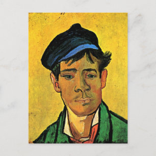 Young Man with a Cap Van Gogh Fine Art Postcard