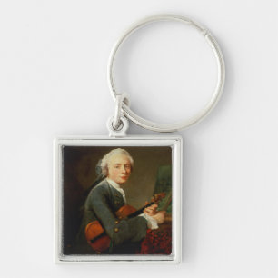 Young Man with a Violin Keychain