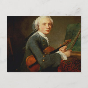 Young Man with a Violin Postcard