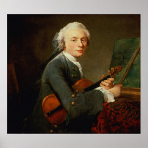 Young Man with a Violin Poster