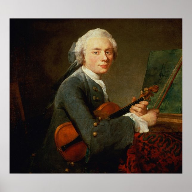 Young Man with a Violin Poster (Front)