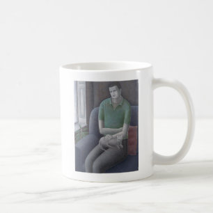 Young Man with Cat 2008 Coffee Mug