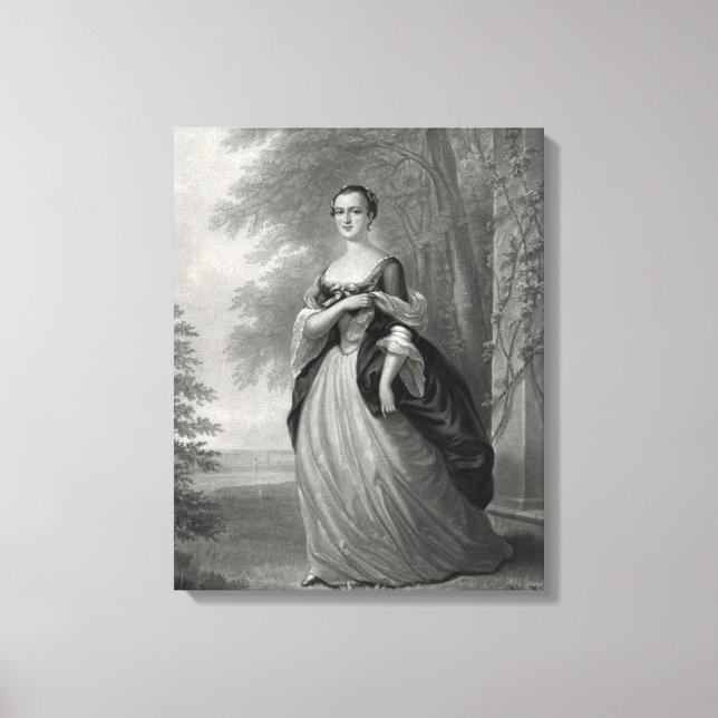 Young Martha Washington 1863 Canvas Print (Front)