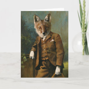 Young Master Fox Greetings Card
