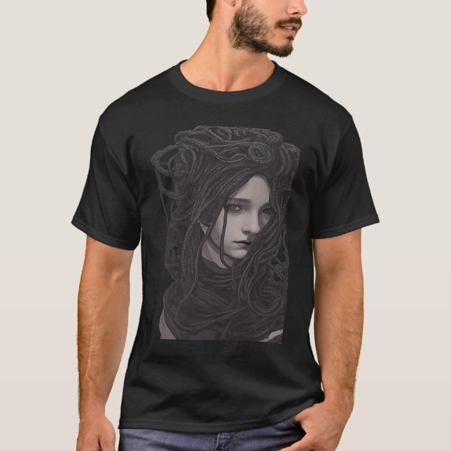 Young Medusa Gothic Horror T-Shirt (Front)