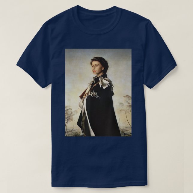 Young Monarch - T-shirt Queen Elizabeth II (Design devant)