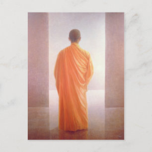Young Monk back view Vietnam Postcard