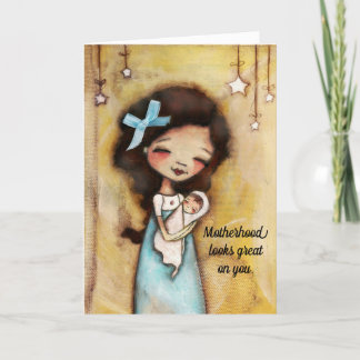Young Mother - First Mother's Day Card