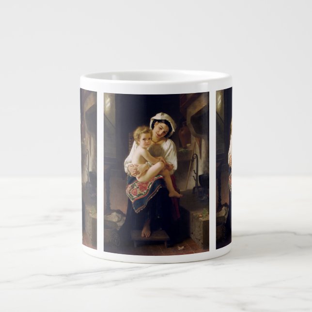 Young Mother Gazing At Her Child Large Coffee Mug (Front)