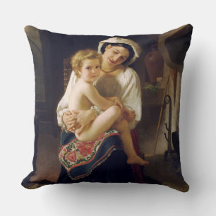 Young Mother Gazing At Her Child Throw Pillow