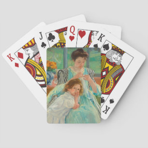Young Mother Sewing   Mary Cassatt Playing Cards