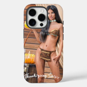 Young Native American Posing on Wood Wall iPhone 16 Pro Case