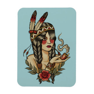 Young native American woman Magnet