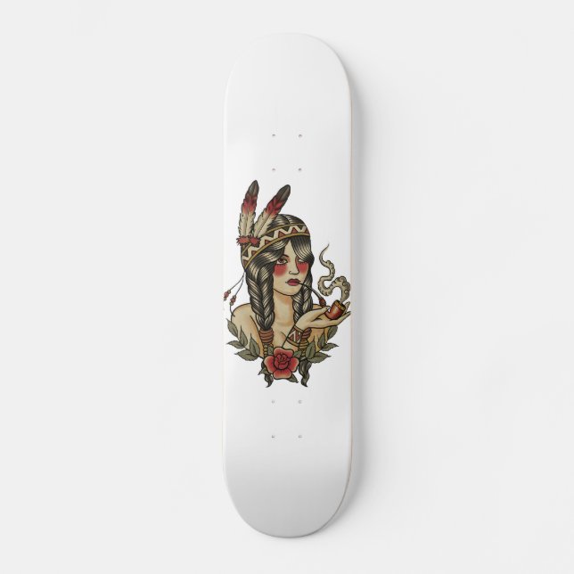 Young native American woman Skateboard (Front)