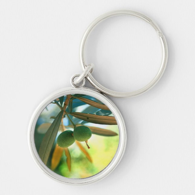 Young Olive On A Branch Keychain (Front)