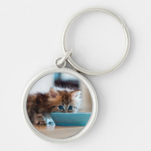 Young Persian Kitten Keychain