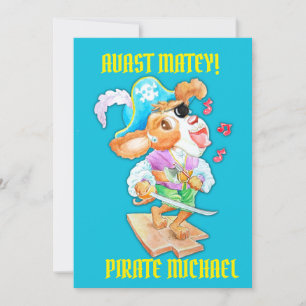 Young Pirate Boys Personalized Birthday Card 