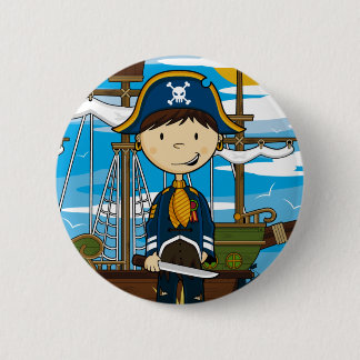 Young Pirate Captain Button Badge