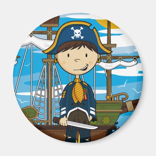 Young Pirate Captain Magnet (Front)