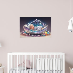 Young Princess Newborn Baby Girl Nursery Art Poster